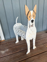 Load image into Gallery viewer, Let this adorable Australian Cattle Dog / Blue Heeler Dog Planter help welcome guests to your home.  Custom dog tags with your dogs name also available.  Great gift for the dog lovers in your life!