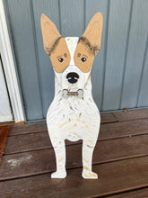 Load image into Gallery viewer, Let this adorable Australian Cattle Dog / Blue Heeler Dog Planter help welcome guests to your home.  Custom dog tags with your dogs name also available.  Great gift for the dog lovers in your life!