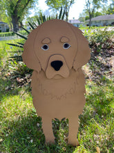 Load image into Gallery viewer, Let this adorable Golden Retriever Dog Planter help welcome guests to your home. Custom dog tags with your dogs name also available. Great gift for the dog lovers in your life!