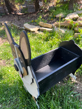 Load image into Gallery viewer, Let this adorable Corgi Planter help welcome guests to your home.  Custom dog tags with your dogs name also available (please message us - adds $5 to cost of planter box).  Great gift for the dog lovers in your life!