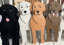 Load image into Gallery viewer, t this adorable Labrador Dog Planter help welcome guests to your home. Custom dog tags with your dogs name also available. Great gift for the dog lovers in your life!