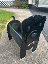 Load image into Gallery viewer, Let this adorable Shar Pei Planter help welcome guests to your home.  Custom dog tags with your dogs name also available (please message us - adds $5 to cost of planter box).  Great gift for the dog lovers in your life!