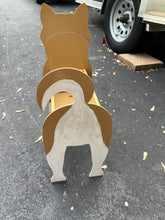 Load image into Gallery viewer, Bring some furry love to your home with our charming Shiba Inu Dog Planter.  Not only does it welcome guests with it's adorable design, but you can also add a custom dog tag with your pet's name for an extra personal touch (additional $5).  The perfect gift for dog lovers, this planter is sure to bring a smile to anyone's face.  Get yours now and show your love for man's best friend.