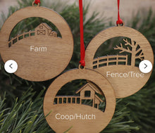Load image into Gallery viewer, Background options for farm animal ornaments.