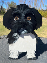 Load image into Gallery viewer, Let this adorable Shih Tzu Dog Planter box help welcome guests to your home. Custom dog tags with your dogs name also available here. Great gift for the dog lovers in your life!