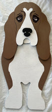 Load image into Gallery viewer, Bring some canine charm to your home with our handmade Basset Hound Planter Box.  The perfect gift for dog lovers, this planter will add a touch of whimsy to any room.  You can even personalize it with a custom dog tag featuring your pet's name (additional $5).  Handmade with care, this planter is sure to be a treasured addition to your home.  Get yours now and show your love for man's best friend.