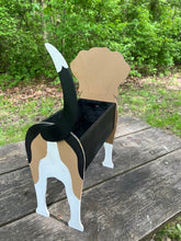 Load image into Gallery viewer, Bring some canine charm to your home with our adorable Beagle Dog Planter. Not only does it welcome guests with its cute design, but you can also add a custom dog tag with your pet's name for an extra personal touch (available through our dog tag listing). The perfect gift for dog lovers, this planter is sure to bring a smile to anyone's face. Get yours now and show your love for man's best friend!