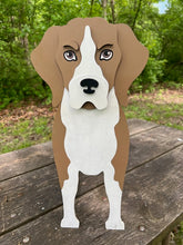Load image into Gallery viewer, Bring some canine charm to your home with our adorable Beagle Dog Planter. Not only does it welcome guests with its cute design, but you can also add a custom dog tag with your pet's name for an extra personal touch (available through our dog tag listing). The perfect gift for dog lovers, this planter is sure to bring a smile to anyone's face. Get yours now and show your love for man's best friend!