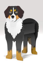 Load image into Gallery viewer, Bring some canine charm to your home with our Bernese Mountain Dog Planter box. This adorable planter is perfect for dog lovers and adds a touch of cuteness to any space. You can also make it even more personal by adding a custom dog tag with your pet's name through our dog tag listing. Get yours now and show your love for man's best friend!