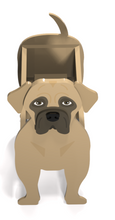 Load image into Gallery viewer, Bring some furry love to your home with our charming Mastiff Dog Planter.  Not only does it welcome guests with it's adorable design, but you can also add a custom dog tag with your pet's name for an extra personal touch (additional $5).  The perfect gift for dog lovers, this planter is sure to bring a smile to anyone's face.  Get yours now and show your love for man's best friend.
