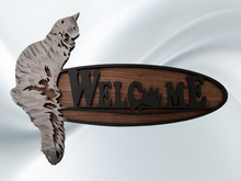 Load image into Gallery viewer, Black Cat Welcome Sign / Door Hanger