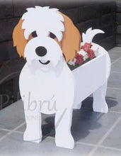 Load image into Gallery viewer, Bring some furry love to your home with our charming Cavachon Dog Planter.  Not only does it welcome guests with it's adorable design, but you can also add a custom dog tag with your pet's name for an extra personal touch (additional $5).  The perfect gift for dog lovers, this planter is sure to bring a smile to anyone's face.  Get yours now and show your love for man's best friend.