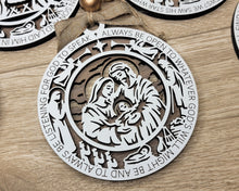 Load image into Gallery viewer, These beautiful Christmas Story Ornaments depict the story of Jesus and are sure to add to your holiday decor.  