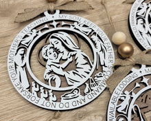 Load image into Gallery viewer, These beautiful Christmas Story Ornaments depict the story of Jesus and are sure to add to your holiday decor.  