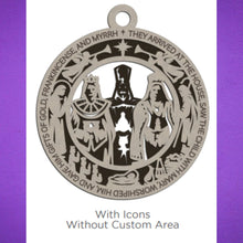 Load image into Gallery viewer, These beautiful Christmas Story Ornaments depict the story of Jesus and are sure to add to your holiday decor.  