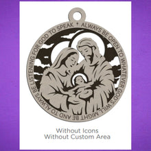 Load image into Gallery viewer, These beautiful Christmas Story Ornaments depict the story of Jesus and are sure to add to your holiday decor.  