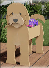 Load image into Gallery viewer, Let this adorable Cockapoo Dog Planter box / decor help welcome guests to your home. Custom dog tags with your dogs name also available here. Great gift for the dog lovers in your life! 