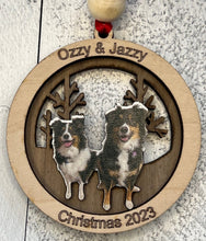 Load image into Gallery viewer, Create your own one-of-a-kind ornament using your pets photo!  These specialty ornaments are sure to be treasured for a lifetime.