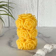 Load image into Gallery viewer, Rose Beeswax Pillar Candle 4 1/4"