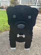 Load image into Gallery viewer, Let this adorable Shar Pei Planter help welcome guests to your home.  Custom dog tags with your dogs name also available (please message us - adds $5 to cost of planter box).  Great gift for the dog lovers in your life!