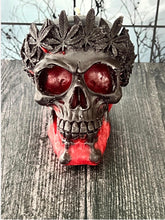 Load image into Gallery viewer, Skull with Leaf Crown Beeswax Candle