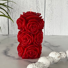 Load image into Gallery viewer, Rose Beeswax Pillar Candle 4 1/4"