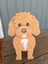 Load image into Gallery viewer, Bring some furry love to your home with our charming Cavachon Dog Planter.  Not only does it welcome guests with it's adorable design, but you can also add a custom dog tag with your pet's name for an extra personal touch (additional $5).  The perfect gift for dog lovers, this planter is sure to bring a smile to anyone's face.  Get yours now and show your love for man's best friend.