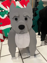 Load image into Gallery viewer, Let this adorable Pit Bull Dog Planter box help welcome guests to your home. Custom dog tags with your dogs name also available (please message us - adds $5 to cost of planter box). Great gift for the dog lovers in your life!