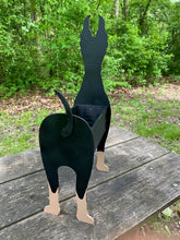 Load image into Gallery viewer, Let this adorable Doberman Dog Planter box help welcome guests to your home.  Custom dog tags with your dogs name also available here. Great gift for the dog lovers in your life! 