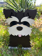 Load image into Gallery viewer, Let these adorable Schnauzer Planter Boxes help decorate your porch this summer.  The perfect gift for any dog lover.  These adorable pooches are all ready to bring smiles to your guest faces as they decorate your porch or deck.