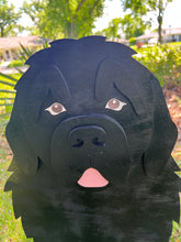 Load image into Gallery viewer, Bring some furry love to your home with our charming Newfoundland Dog 'Newfie' Planter.  Not only does it welcome guests with it's adorable design, but you can also add a custom dog tag with your pet's name for an extra personal touch (additional $5).  The perfect gift for dog lovers, this planter is sure to bring a smile to anyone's face.  Get yours now and show your love for man's best friend.