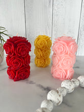 Load image into Gallery viewer, Rose Beeswax Pillar Candle 4 1/4"