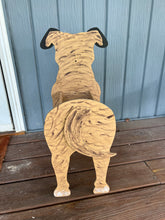Load image into Gallery viewer, Let this adorable Pit Bull Dog Planter box help welcome guests to your home.  Custom dog tags with your dogs name also available (please message us - adds $5 to cost of planter box).  Great gift for the dog lovers in your life!