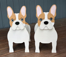 Load image into Gallery viewer, Let this adorable French Bulldog 'Frenchie' Dog Planter help welcome guests to your home.  Custom dog tags with your dogs name also available (see our dog tag listing to add this to your order).  Great gift for the dog lovers in your life!