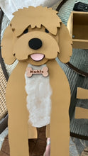 Load image into Gallery viewer, Let this adorable Goldendoodle Planter help welcome guests to your home. Custom dog tags with your dogs name also available. Great gift for the dog lovers in your life!