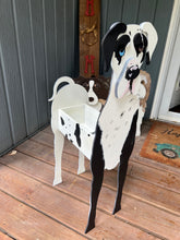 Load image into Gallery viewer, Let this adorable Great Dane Planter help welcome guests to your home. Custom dog tags with your dogs name also available. Great gift for the dog lovers in your life!
