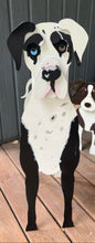 Load image into Gallery viewer, Let this adorable Great Dane Planter help welcome guests to your home. Custom dog tags with your dogs name also available. Great gift for the dog lovers in your life!