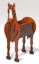 Load image into Gallery viewer, Let this adorable Horse Planter help welcome guests to your home. Custom name tags with your pets name also available (see our dog tag listing to add this to your order). Great gift for the dog lovers in your life!