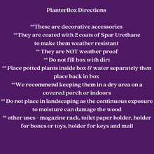 Load image into Gallery viewer, Planter box care instructions