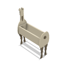 Load image into Gallery viewer, Bring charm to your home with our handmade Llama Planter Box.  The perfect gift for animal lovers, this planter will add a touch of whimsy to any room.  You can even personalize it with a custom name tag featuring your pet's name (additional $5).  Handmade with care, this planter is sure to be a treasured addition to your home.  