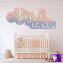 Load image into Gallery viewer, Add a charming, personalized touch to your little one’s space with our Custom Kids Name Signs! Perfect for nurseries, bedrooms, or playrooms, these beautifully crafted name signs bring warmth and personality to any décor.