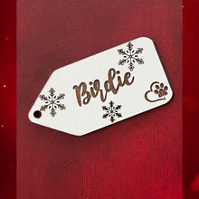 Load image into Gallery viewer, Dress up your holiday decor with these adorable, Personalized Stocking Tags! Perfect for every member of the family - including pets. Check out all the beautiful designs we have to choose from. 