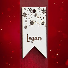Load image into Gallery viewer, Dress up your holiday decor with these adorable, Personalized Stocking Tags! Perfect for every member of the family - including pets. Check out all the beautiful designs we have to choose from. 