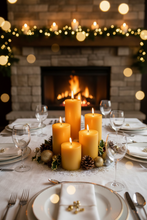 Load image into Gallery viewer, Pillar Beeswax Candles - 5 sizes available - 3" Wide