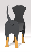 Load image into Gallery viewer, Let this adorable Rottweiler Dog Planter help welcome guests to your home.  Custom dog tags with your dogs name also available (please message us - adds $5 to cost of planter box).  Great gift for the dog lovers in your life!