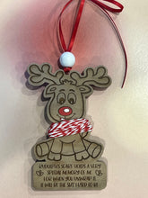 Load image into Gallery viewer, Start a new family tradition with these adorable Reindeer & Snowman Height Charts!  Just unwrap the 'scarf' & measure your little ones to see how much they've grown from year to year.  Can be customized with your child's name & the year or left blank. 