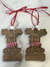 Load image into Gallery viewer, Start a new family tradition with these adorable Reindeer & Snowman Height Charts!  Just unwrap the 'scarf' & measure your little ones to see how much they've grown from year to year.  Can be customized with your child's name & the year or left blank. 