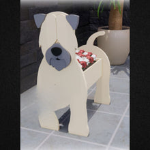 Load image into Gallery viewer, Let this adorable Smooth Coated Wheaton Terrier Dog Planter box / decor help welcome guests to your home.  Custom dog tags with your dogs name also available here. Great gift for the dog lovers in your life! 
