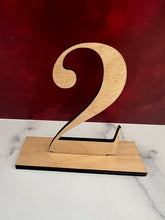 Load image into Gallery viewer, Make your wedding, anniversary, or engagement party unforgettable with these elegant table number signs. Designed to add both beauty and functionality, these signs help your guests easily find their seats while enhancing your event’s décor.