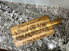 Load image into Gallery viewer, Add some laughter to your next party with this If you can read this the SNACKS ARE GONE and it's time to go home Charcuterie Board.  